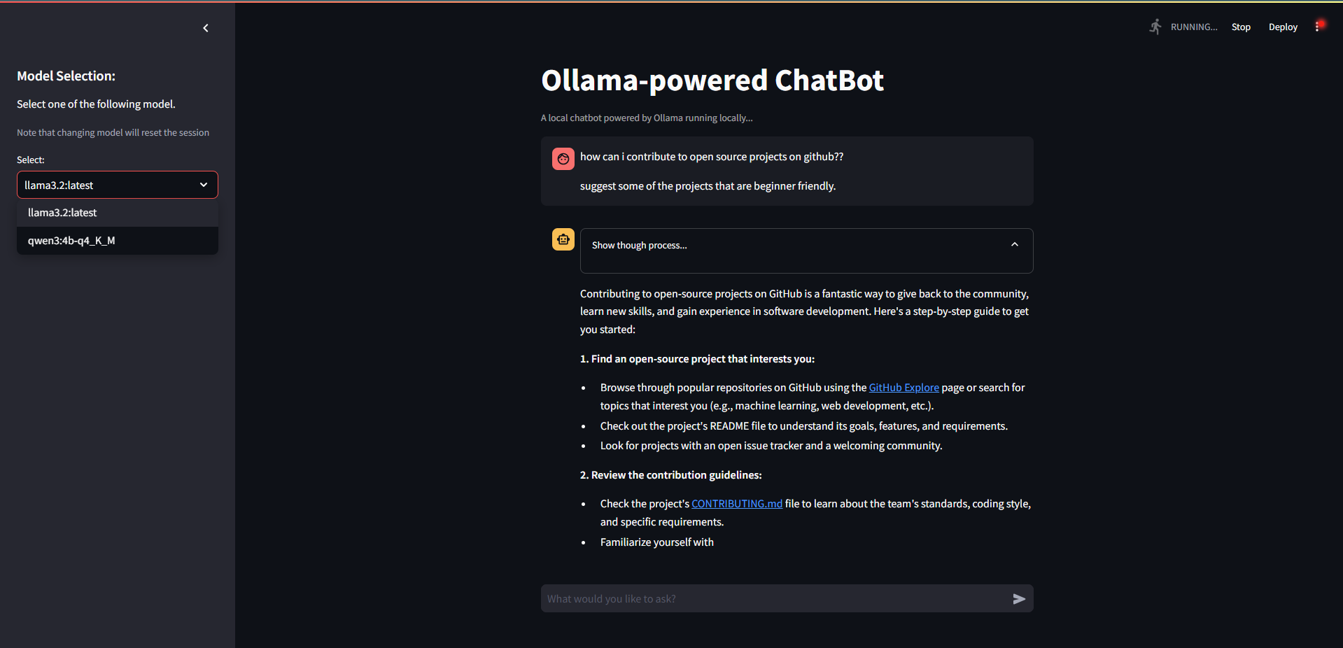 AI Chatbot Ollama Project Image